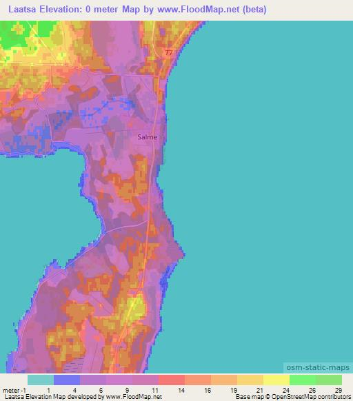 Laatsa,Estonia Elevation Map