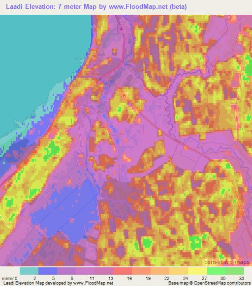 Laadi,Estonia Elevation Map