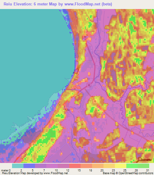 Reiu,Estonia Elevation Map