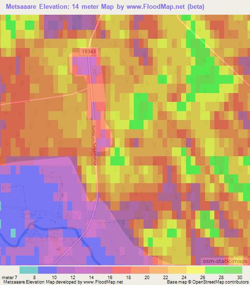 Metsaaare,Estonia Elevation Map