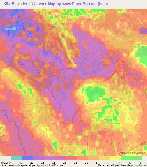 Kiia,Estonia Elevation Map