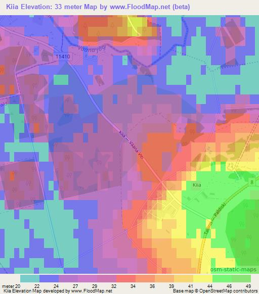 Kiia,Estonia Elevation Map