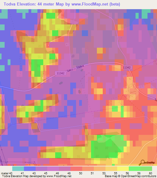 Todva,Estonia Elevation Map
