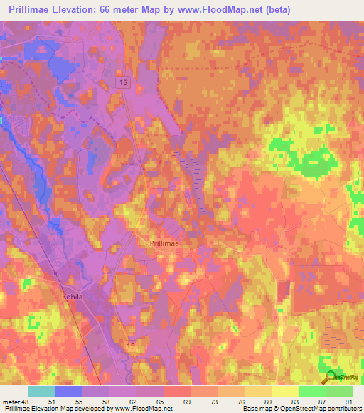 Prillimae,Estonia Elevation Map