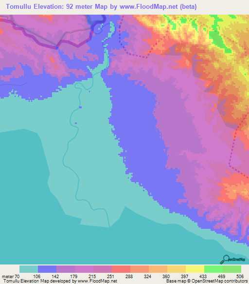 Tomullu,Azerbaijan Elevation Map