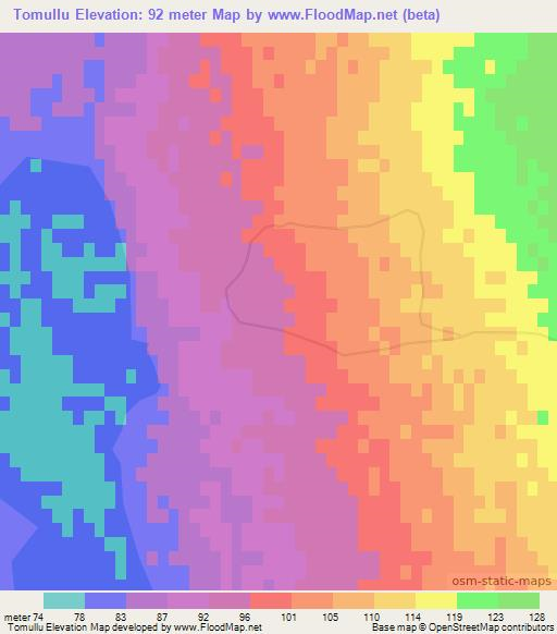 Tomullu,Azerbaijan Elevation Map