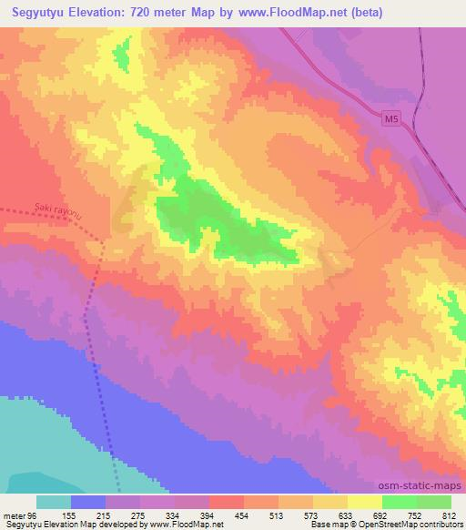 Segyutyu,Azerbaijan Elevation Map