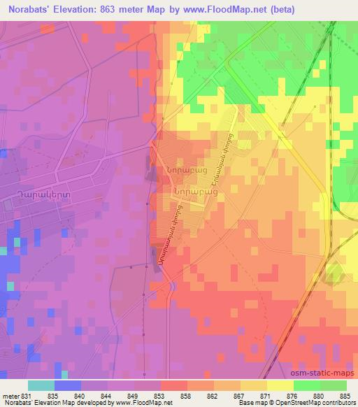 Norabats',Armenia Elevation Map