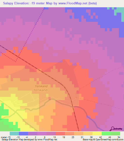 Salapy,Azerbaijan Elevation Map