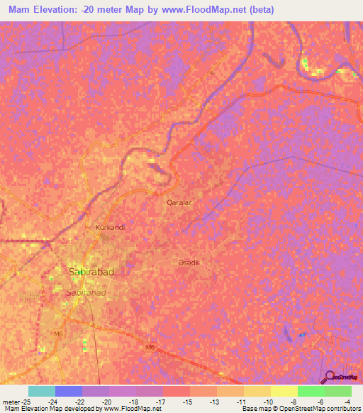 Mam,Azerbaijan Elevation Map