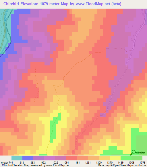 Chirchiri,Armenia Elevation Map