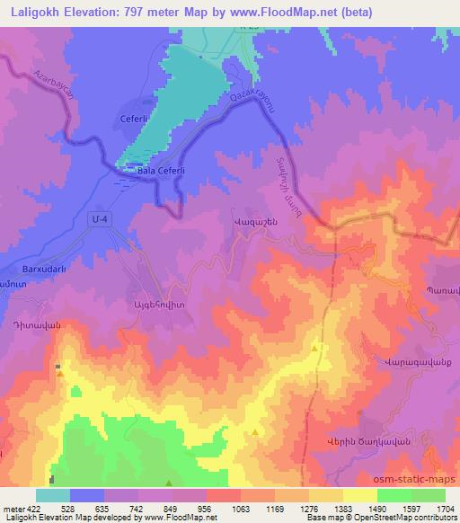 Laligokh,Armenia Elevation Map