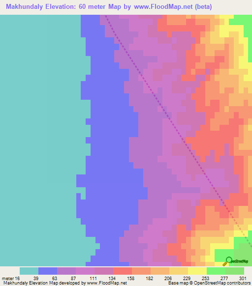 Makhundaly,Azerbaijan Elevation Map