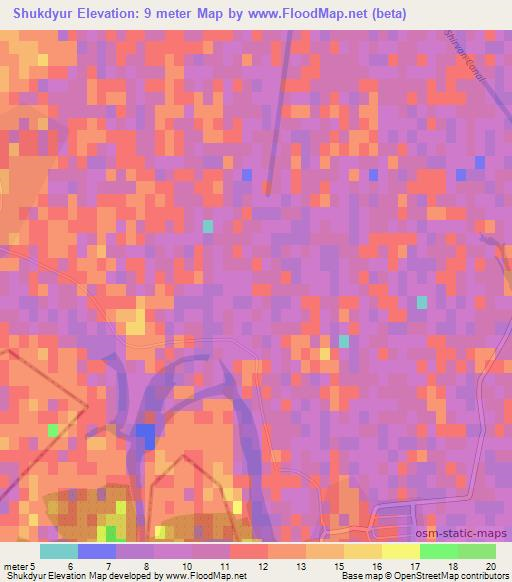 Shukdyur,Azerbaijan Elevation Map