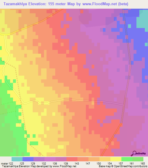 Tazamakhlya,Azerbaijan Elevation Map