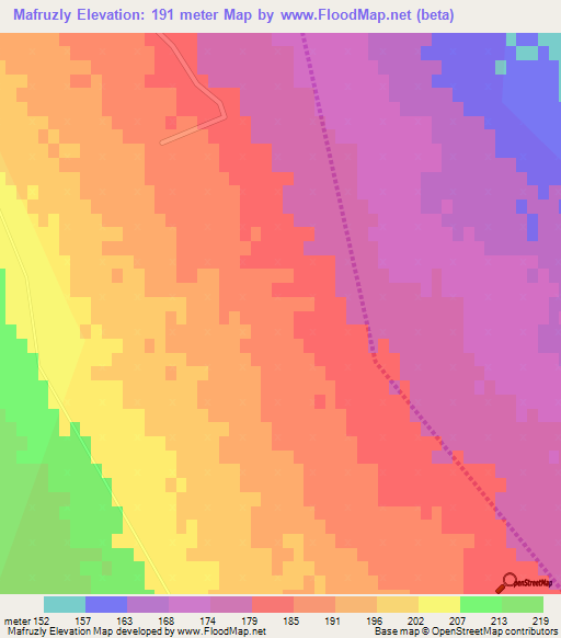 Mafruzly,Azerbaijan Elevation Map