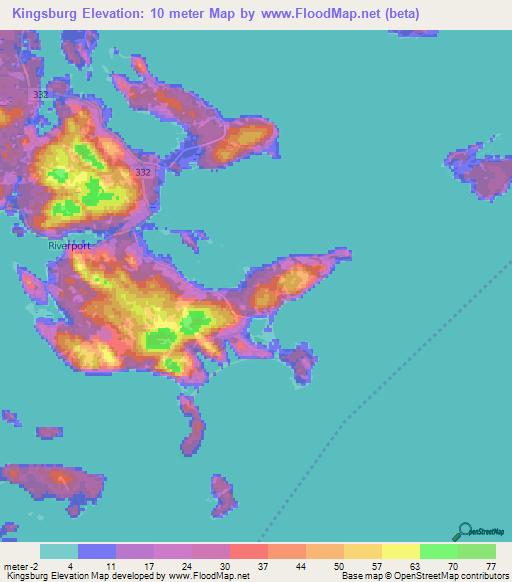 Kingsburg,Canada Elevation Map