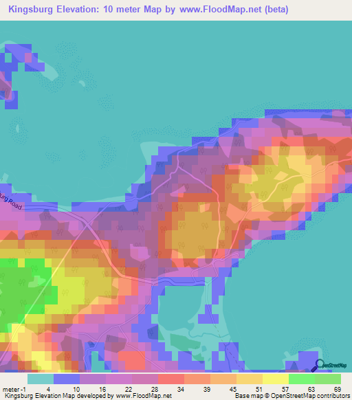 Kingsburg,Canada Elevation Map