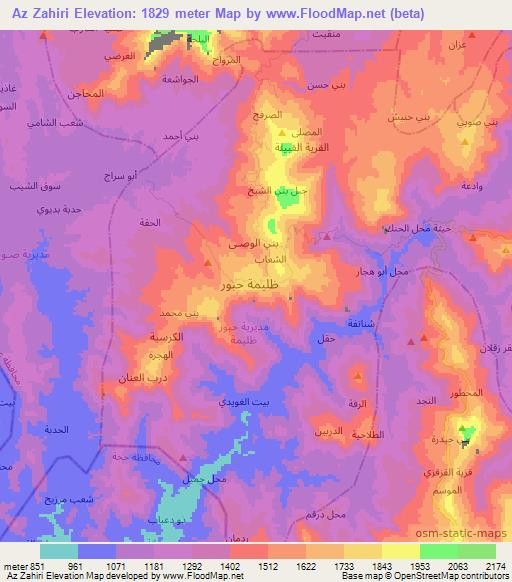 Az Zahiri,Yemen Elevation Map