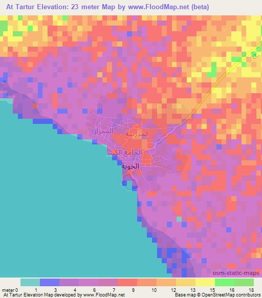 At Tartur,Yemen Elevation Map