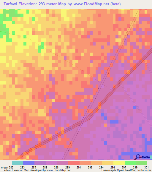 Tarfawi,Syria Elevation Map