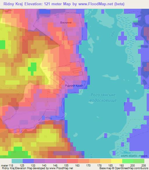 Ridny Kraj,Ukraine Elevation Map