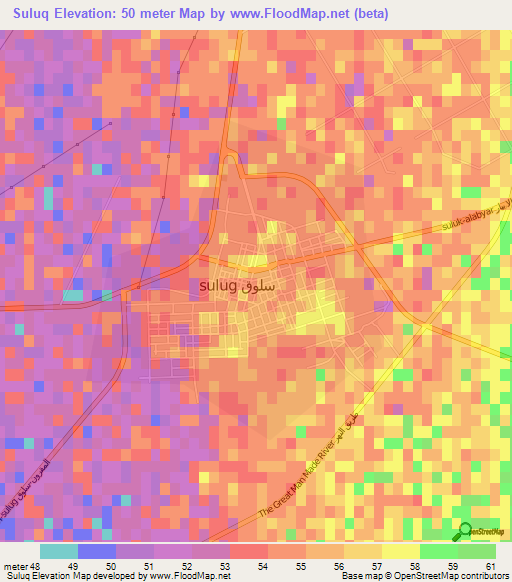 Suluq,Libya Elevation Map