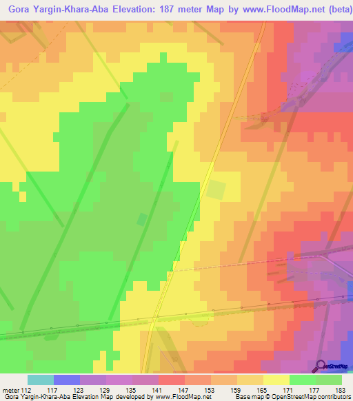 Gora Yargin-Khara-Aba,Ukraine Elevation Map