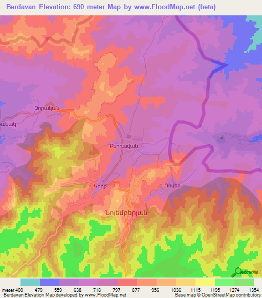 Berdavan,Armenia Elevation Map