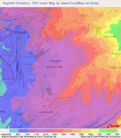 Argishti,Armenia Elevation Map