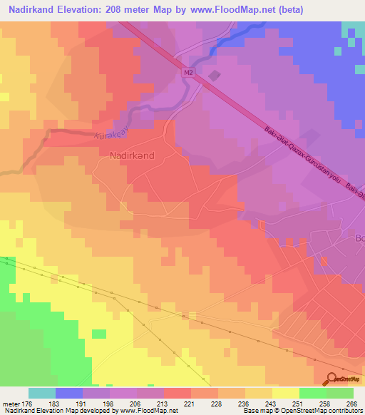 Nadirkand,Azerbaijan Elevation Map