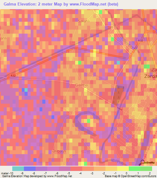 Galma,Azerbaijan Elevation Map