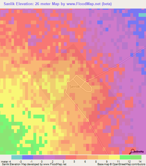 Sanlik,Azerbaijan Elevation Map