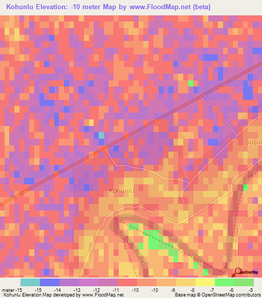 Kohunlu,Azerbaijan Elevation Map