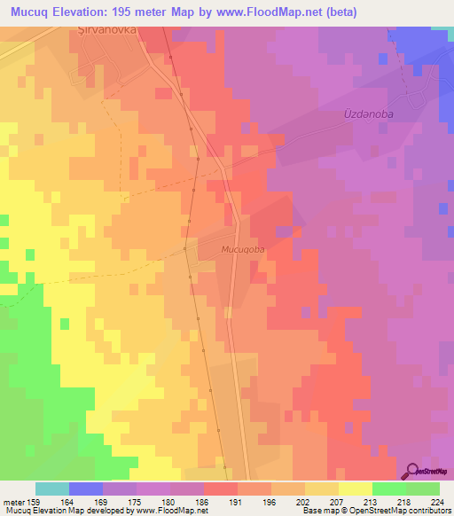 Mucuq,Azerbaijan Elevation Map