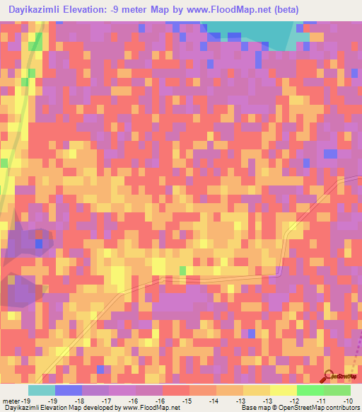 Dayikazimli,Azerbaijan Elevation Map