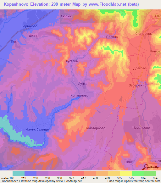 Kopashnovo,Ukraine Elevation Map