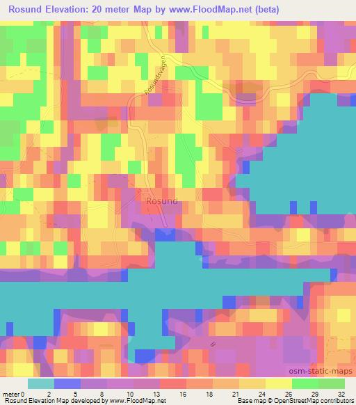 Rosund,Finland Elevation Map