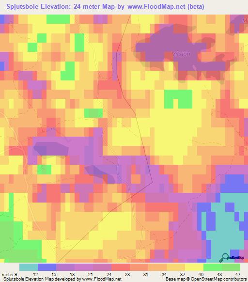 Spjutsbole,Finland Elevation Map