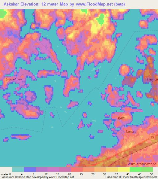 Askskar,Finland Elevation Map