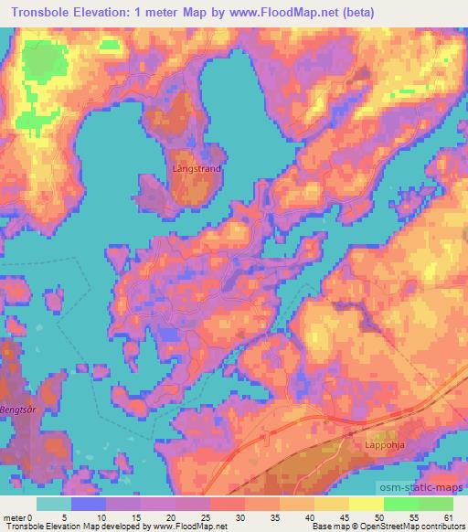 Tronsbole,Finland Elevation Map