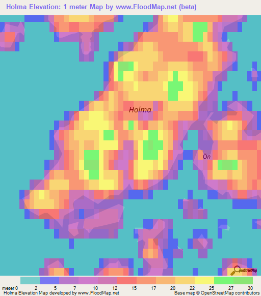 Holma,Finland Elevation Map