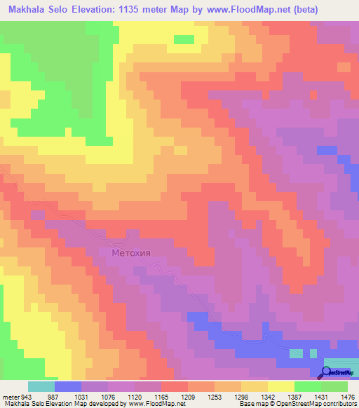 Makhala Selo,Bulgaria Elevation Map