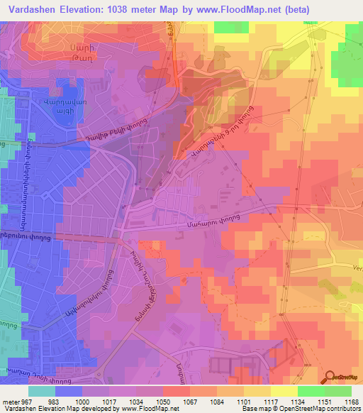 Vardashen,Armenia Elevation Map