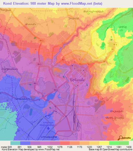 Kond,Armenia Elevation Map