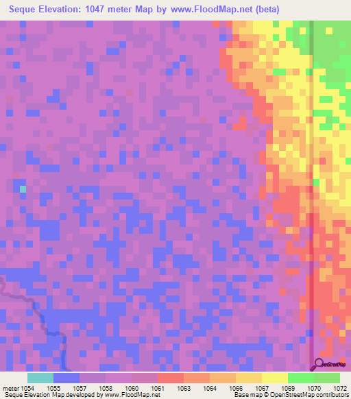 Seque,Angola Elevation Map