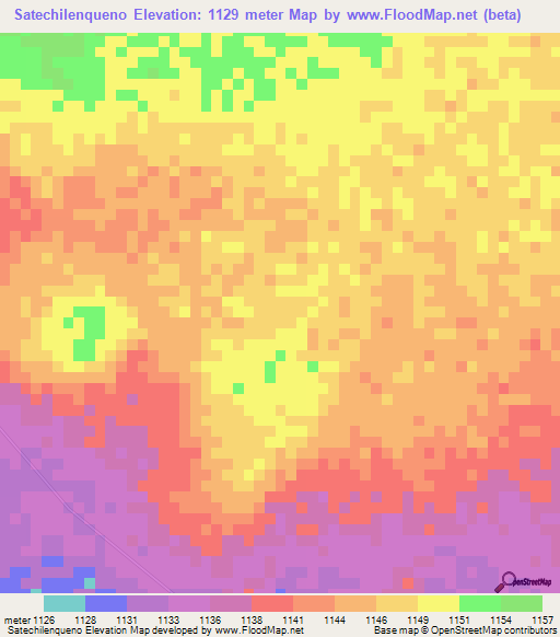 Satechilenqueno,Angola Elevation Map