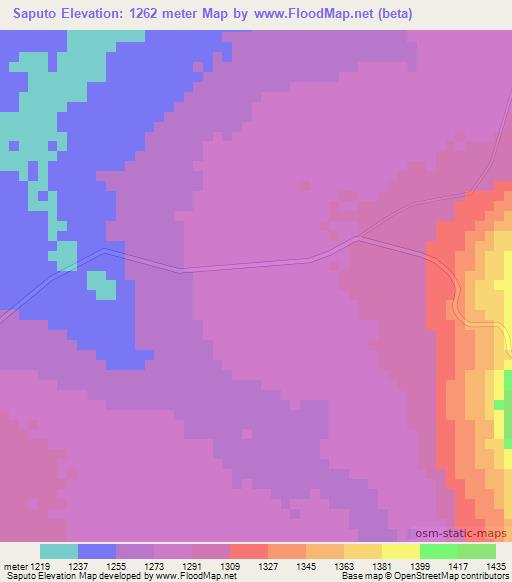 Saputo,Angola Elevation Map