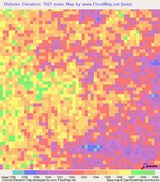 Didimbo,Angola Elevation Map