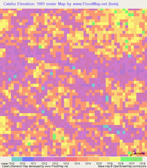 Catehu,Angola Elevation Map